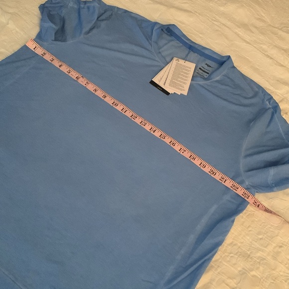 NIKE YOGA DRY FIT T-SHIRT BLUE MENS size medium Tall loose fit DM 6583-412 - Picture 6 of 9